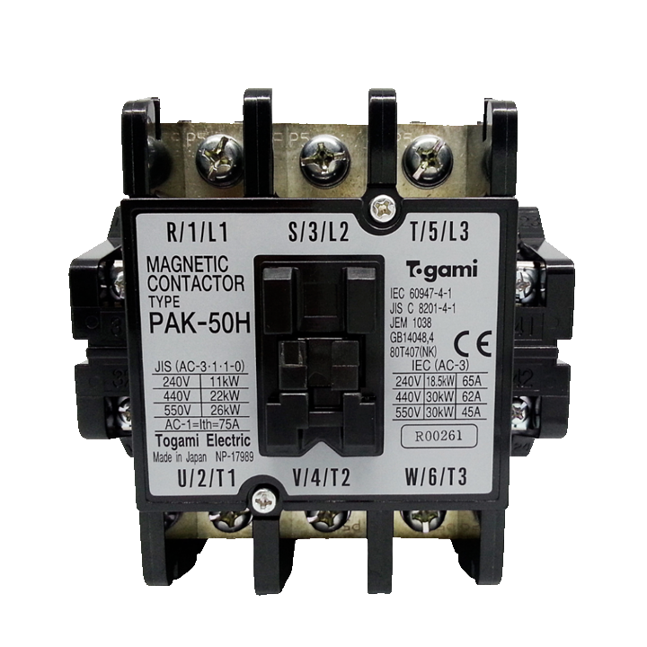 TOGAMI PAK-50H MAGNETIC CONTACTOR AC240V (30KW / 62A)