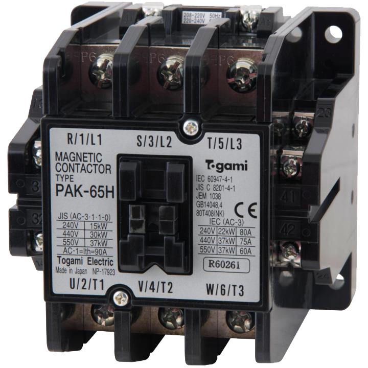 TOGAMI PAK-65H MAGNETIC CONTACTOR AC240V (37KW / 75A)