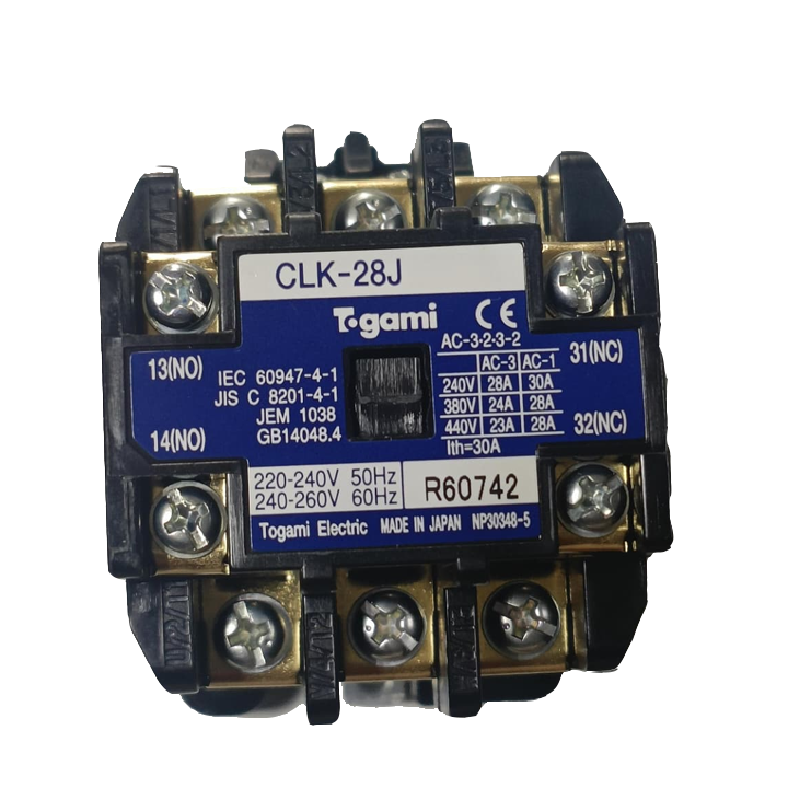 TOGAMI CLK-28J MAGNETIC CONTACTOR AC240V (11KW / 23A)