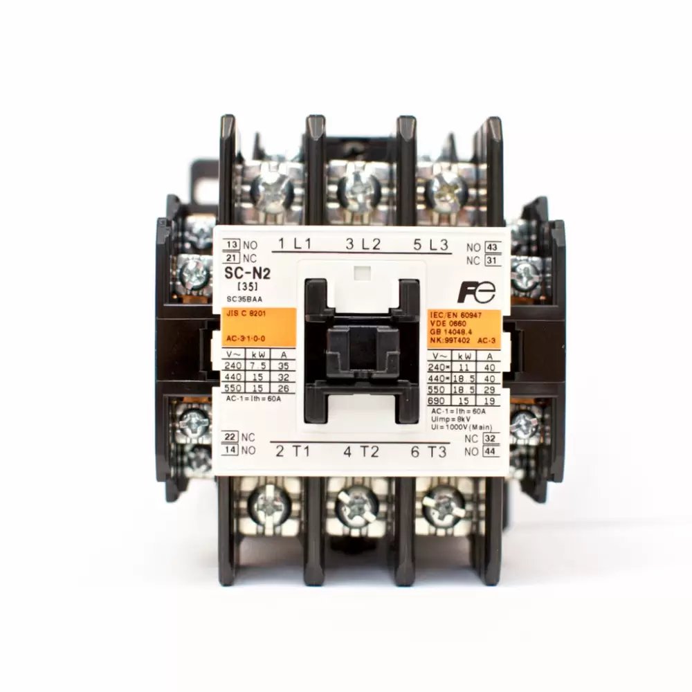 FUJI ELECTRIC SC-N2 MAGNETIC CONTACTOR 3 POLE 2NO+2NC 18.5KW 220VAC