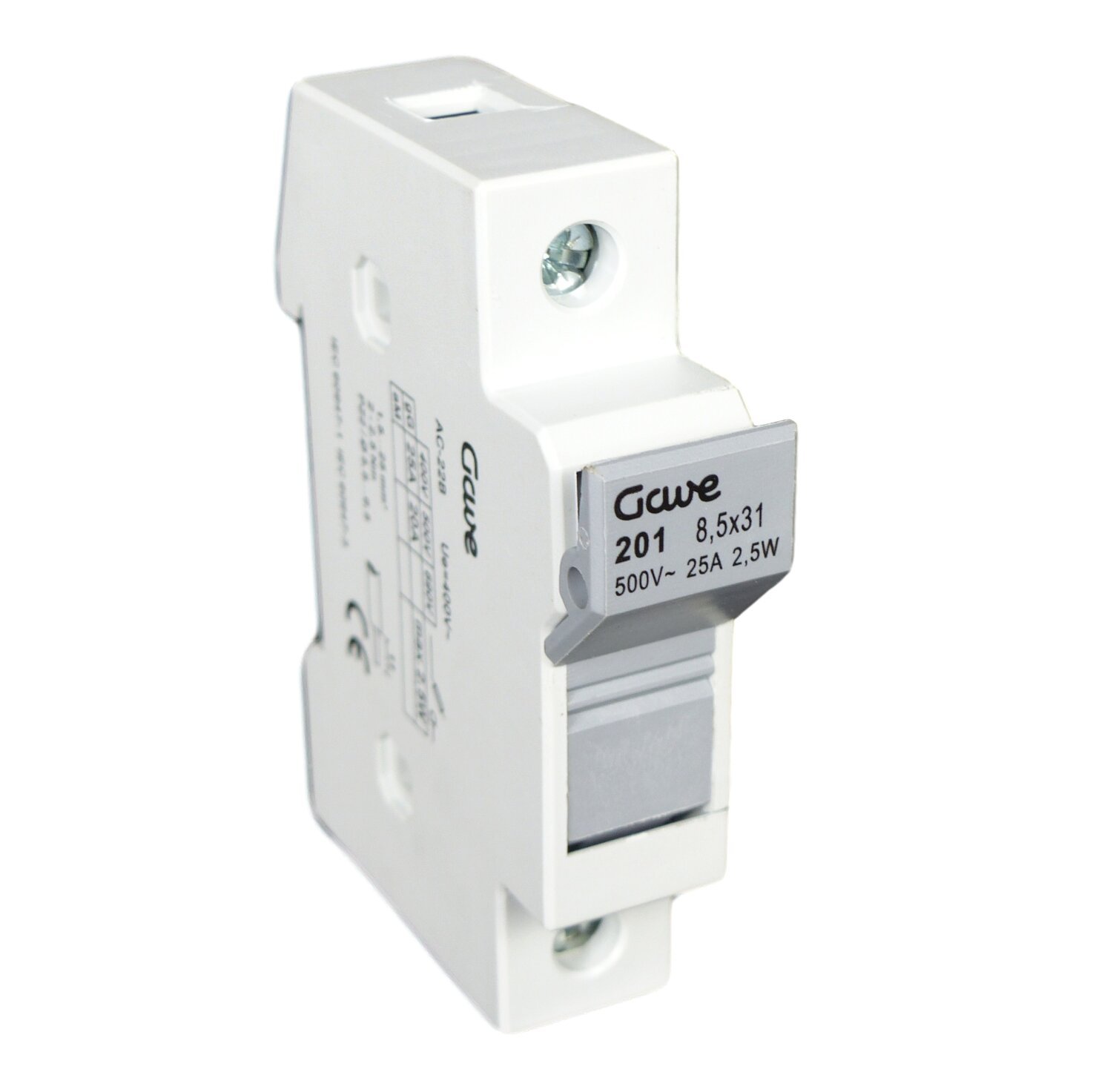 FUSEHOLDER 8,5X31,5 1P 25 A.DIN RAIL