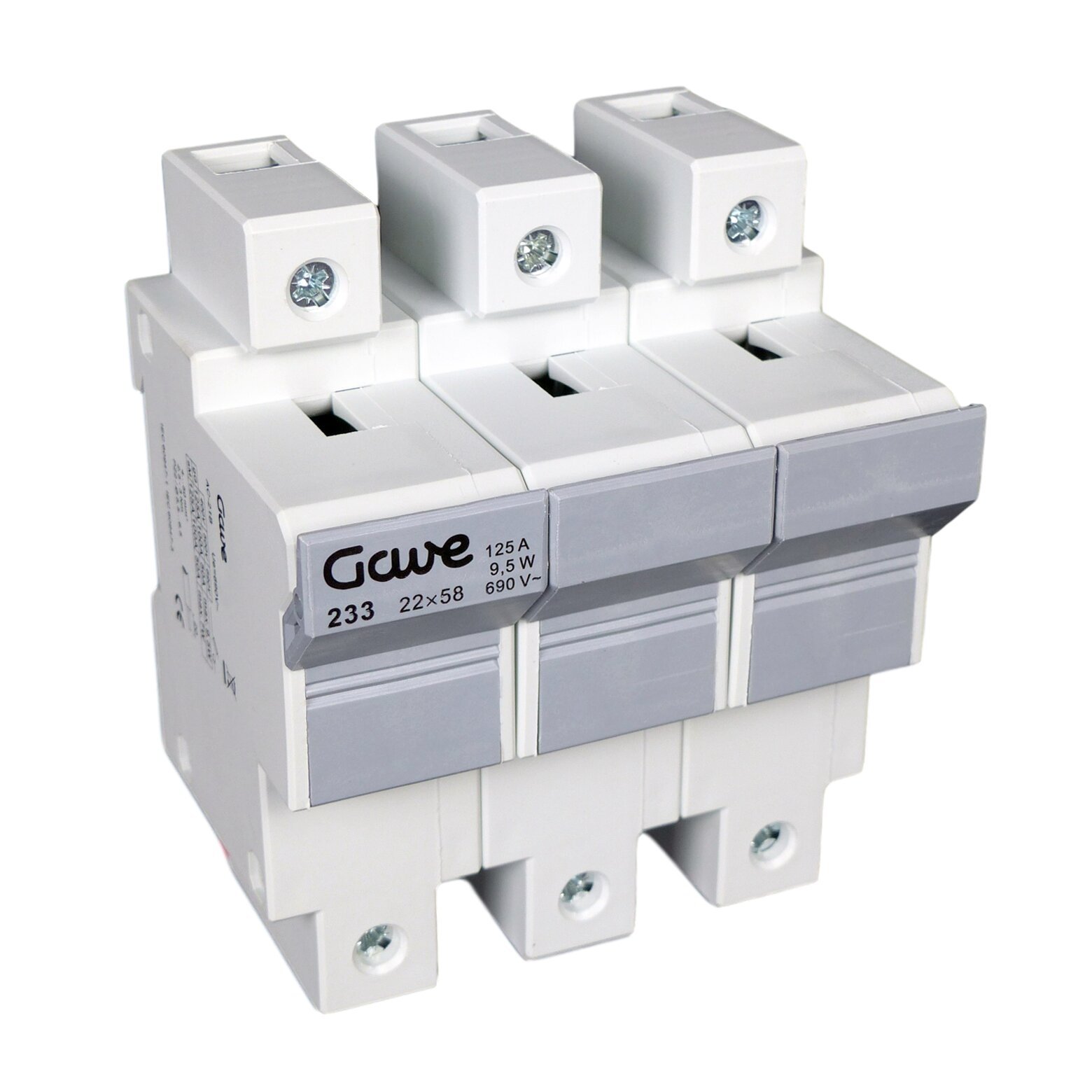 FUSEHOLDER 22X58 3P 100A.RAIL DIN