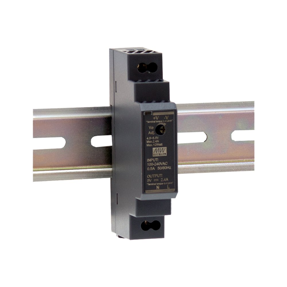 MEANWELL HDR-15-12 DIN RAIL POWER SUPPLY 15W 12VDC 1.25A IP20