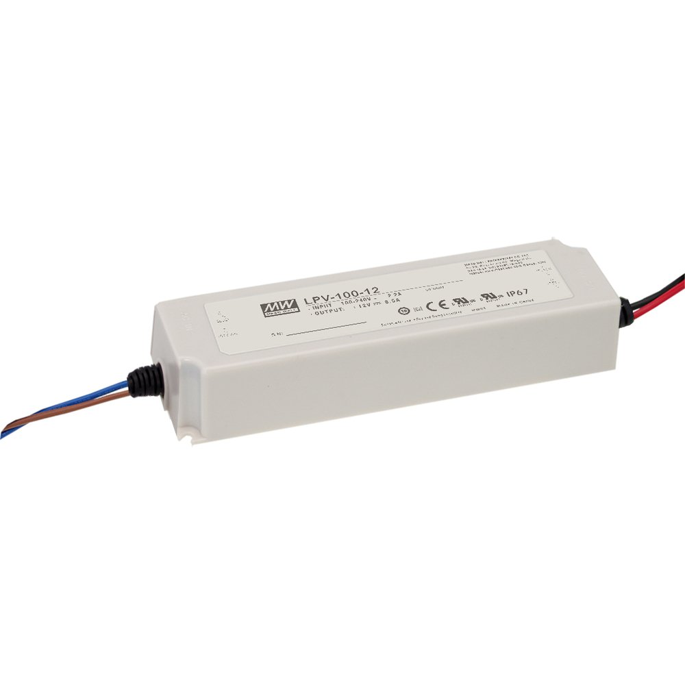 MEANWELL LPV-100-12 WATERPROOF LED POWER SUPPLY 100W 12VDC 8.5A IP67