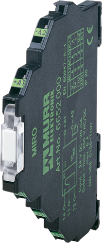 MURRELEKTRONIK 6652001 MIRO 6.2 24VDC-1U OUTPUT RELAY IN: 24 VAC/DC - OUT: 250 VAC/DC / 6 A 