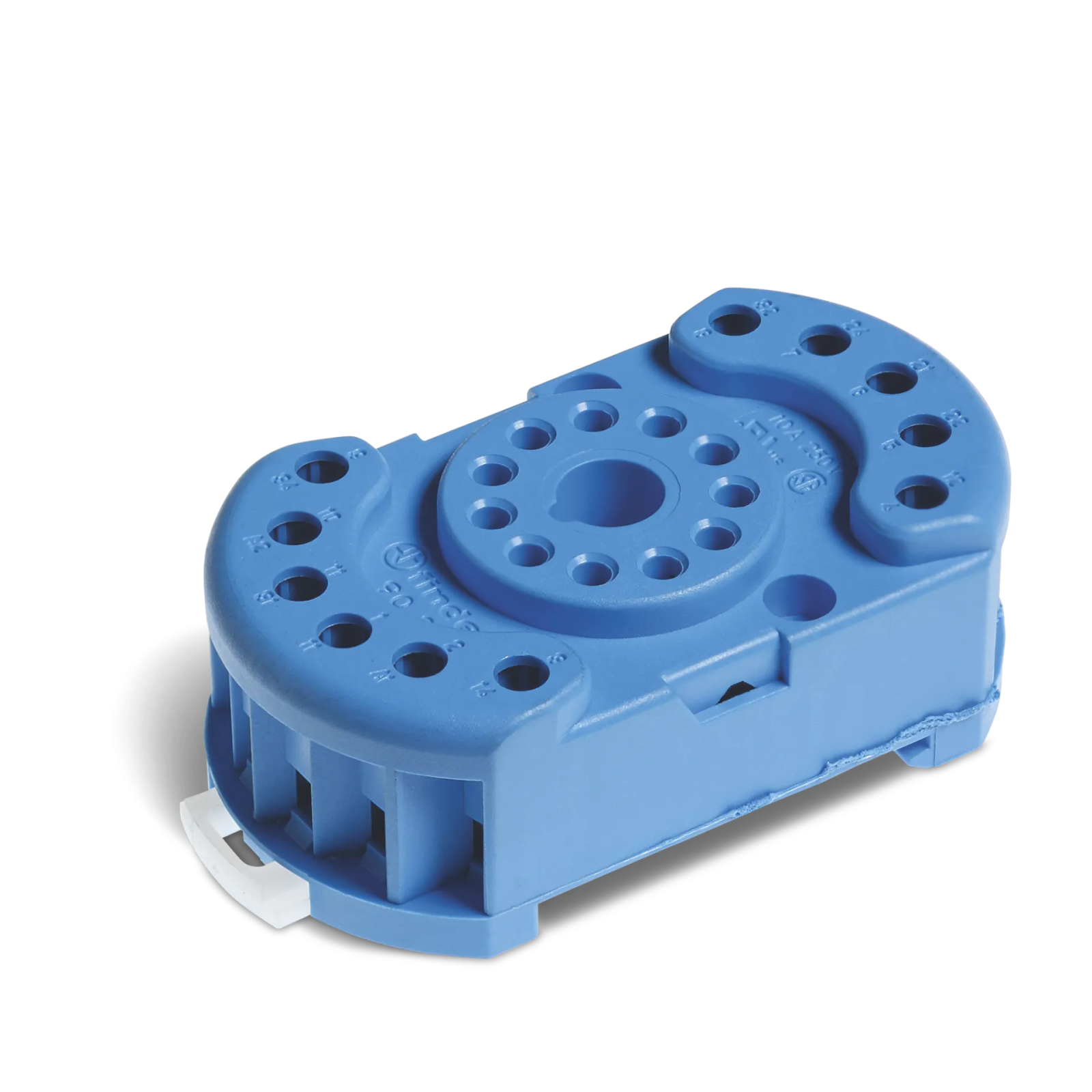 FINDER 90.23.SMA UNDECAL RELAY SOCKET BASE | 11-PIN DIN RAIL 90 SERIES | FITS 60 SERIES | MAX RATED 10A