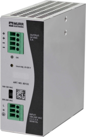 MURRELEKTRONIK 85133 ECO-RAIL-2 POWER SUPPLY 1-PHASE 100-240VAC 24VDC 5A