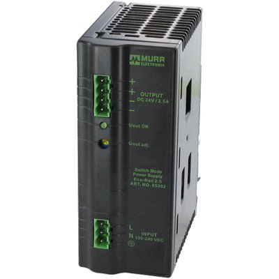 MURRELEKTRONIK 85302 ECO-RAIL POWER SUPPLY 1-PHASE 90-264VAC 24VDC 2.5A