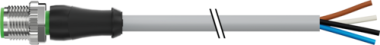 7000-12021-2340150 M12 MALE STRAIGHT WITH PUR CABLE 4X0.34 GRAY HIGH FLEX VOLT LINE 1.5M - MURRELEKTRONIK