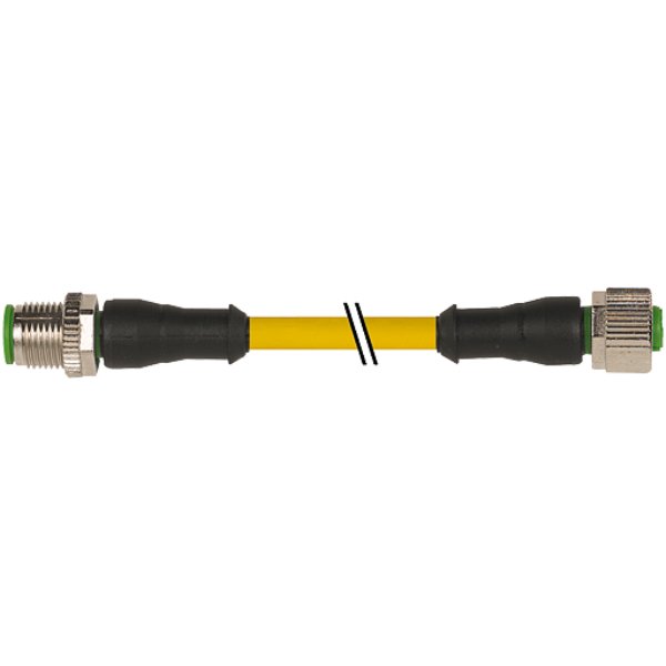 7000-40021-0240200 M12 MALE STRAIGHT TO M12 FEMALE STRAIGHT PUR CABLE 4X0.34 YELLOW 2M - MURRELEKTRONIK