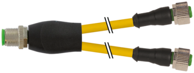 7000-40701-0230500 M12 MALE STRAIGHT TO M12 FEMALE STRAIGHT PUR CABLE 3X0.34 YELLOW 5M - MURRELEKTRONIK