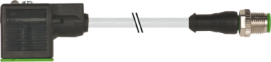 7000-40881-2160200 M12 MALE STRAIGHT TO VALVE PLUG FORM A PVC CABLE 3X0.75 GRAY 2M - MURRELEKTRONIK
