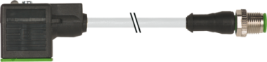 7000-40881-2160060 M12 MALE STRAIGHT TO VALVE PLUG FORM A PVC CABLE 3X0.75 GRAY 0.6M - MURRELEKTRONIK