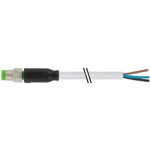 7000-08001-2200150 M8 MALE STRAIGHT WITH PUR CABLE 3X0.25 GRAY 1.5M - MURRELEKTRONIK
