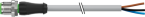 7000-12001-2330150 M12 MALE STRAIGHT A-CODED PUR CABLE 3X0.34 GRAY 1.5M - MURRELEKTRONIK