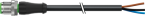 7000-12001-6330150 M12 MALE STRAIGHT A-CODED PUR/PVC CABLE 3X0.34 GRAY 1.5M - MURRELEKTRONIK