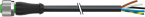 7000-12241-6350500 M12 FEMALE 90 DEGREE ANGLED A-CODED WITH PUR/PVC CABLE 5X0.34 GRAY 5M - MURRELEKTRONIK