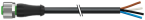 7000-12221-6141000 M12 FEMALE STRAIGHT 0 DEGREE A-CODED WITH PVC CABLE 4X0.34 GRAY 10M - MURRELEKTRONIK