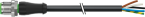 7000-12041-6350500 M12 MALE 90 DEGREE ANGLED A-CODED WITH PUR/PVC CABLE 5X0.34 GRAY 5M - MURRELEKTRONIK