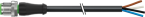 7000-12021-6340750 M12 MALE STRAIGHT 0 DEGREE A-CODED WITH PUR/PVC CABLE 4X0.34 GRAY 7.5M - MURRELEKTRONIK