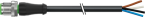 7000-12021-6340500 M12 MALE STRAIGHT 0 DEGREE A-CODED WITH PUR/PVC CABLE 4X0.34 GRAY 5M - MURRELEKTRONIK