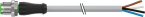 7000-12021-2140500 M12 MALE STRAIGHT 0 DEGREE A-CODED WITH PVC CABLE 4X0.34 GRAY 5M - MURRELEKTRONIK
