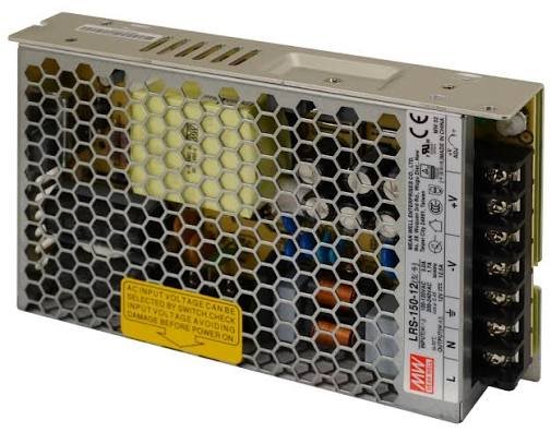 MEANWELL LRS-150-12 ENCLOSED POWER SUPPLY 150W 12VDC 12.5A IP20